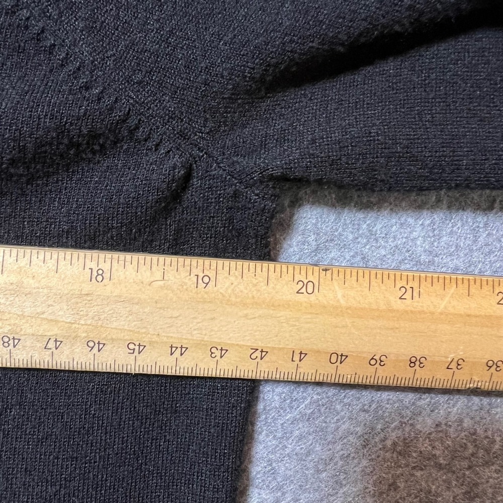 Chicos Size 1 Black‎ Long Sleeve Puff Sleeve Crew Neck Sweater Small - Picture 5 of 6